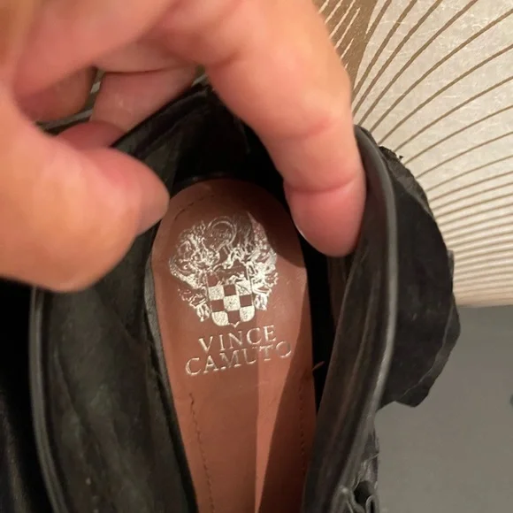 Vince Camuto | Floral Accent Peep Toe Heels - Picture 3 of 7